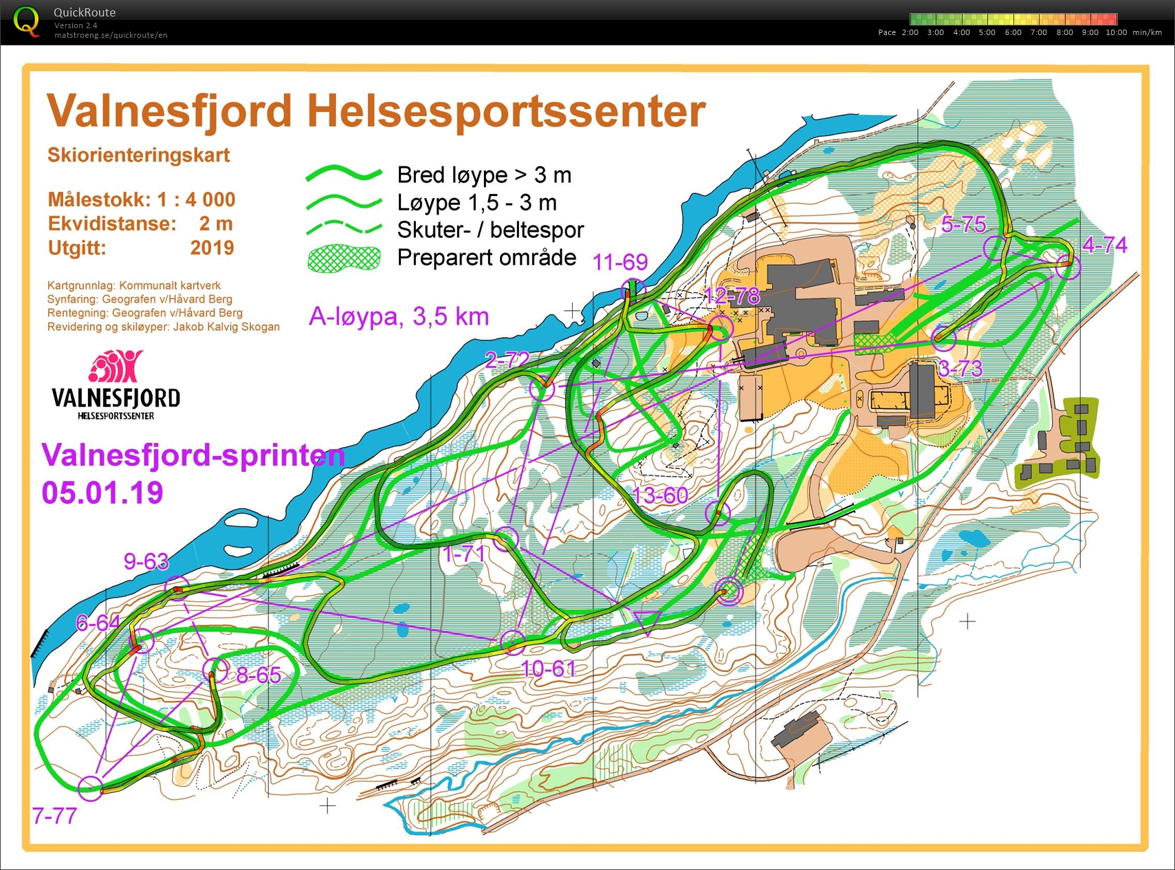 Valnesfjordsprinten Skiorientering (05.01.2020)