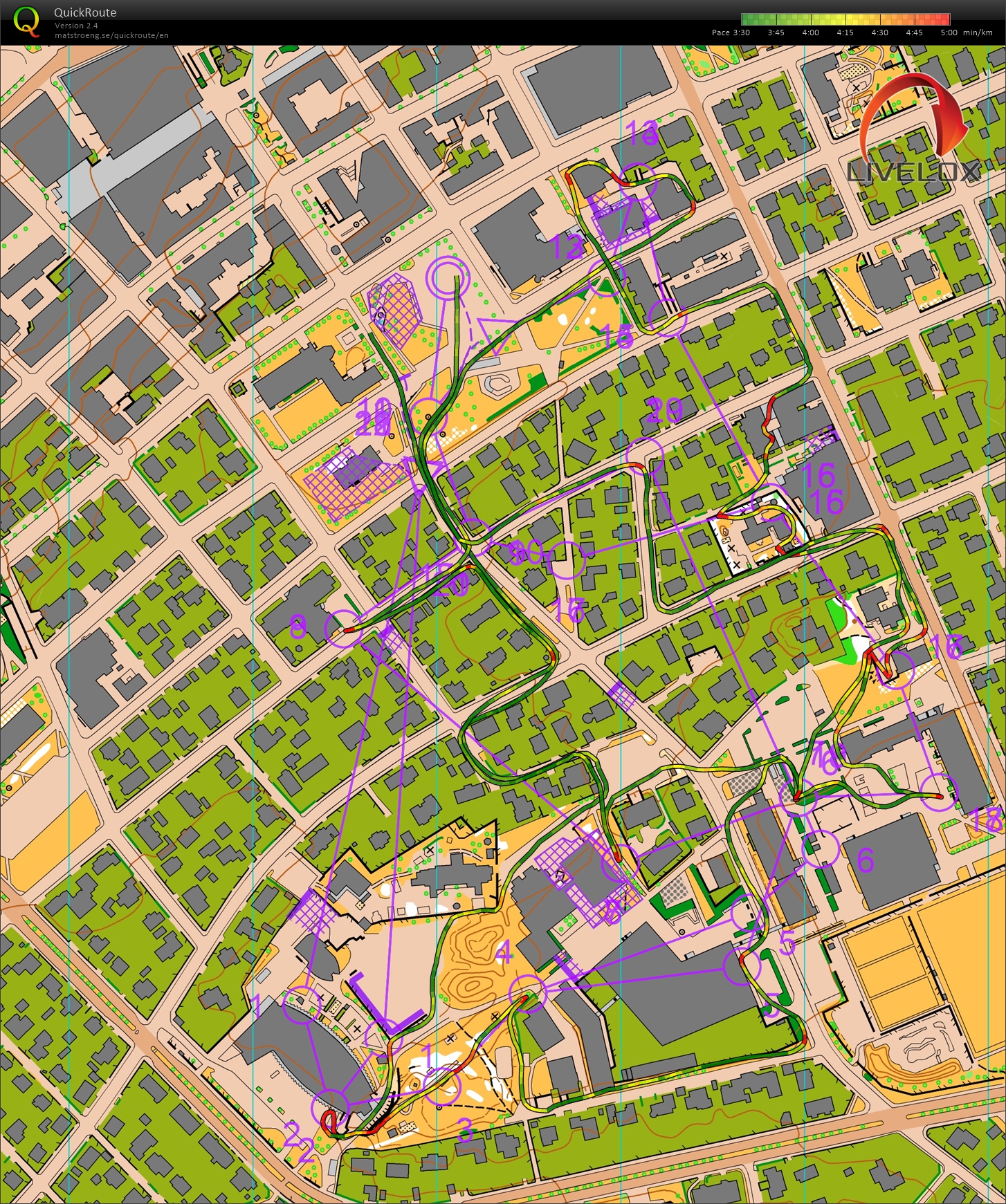 O-trening med løype fra NM sprintstafett (2024-05-14)