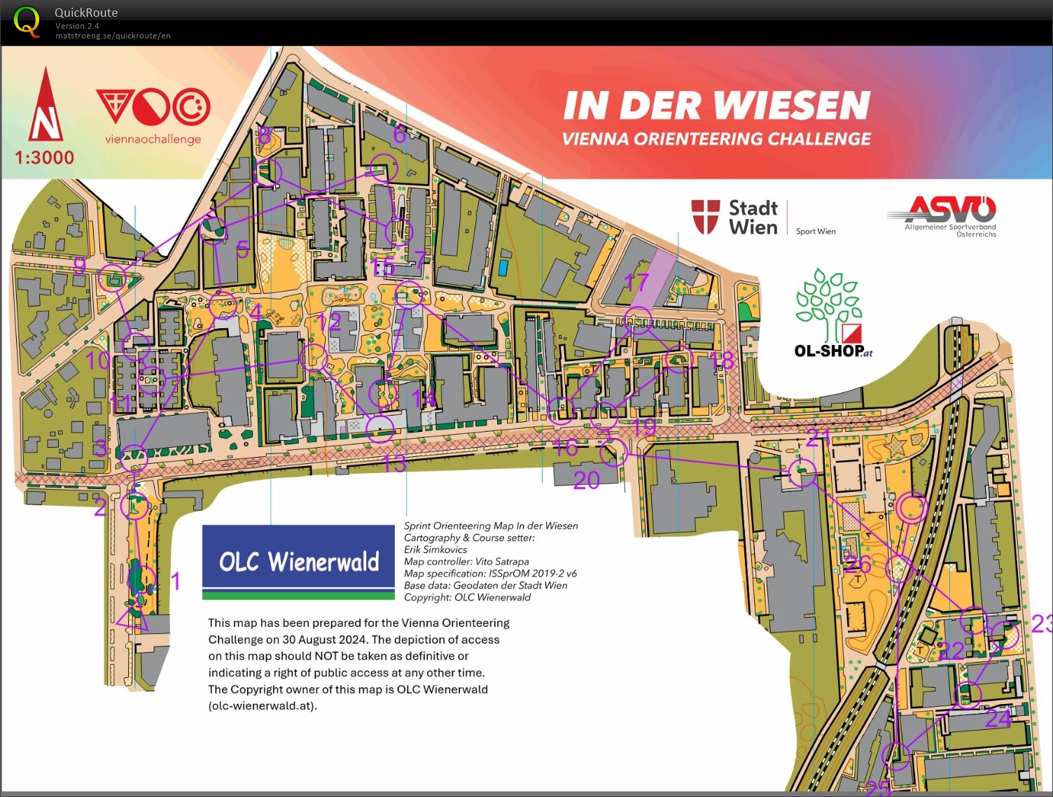 Vienna orienteering challenge, løp 1 (30.08.2024)