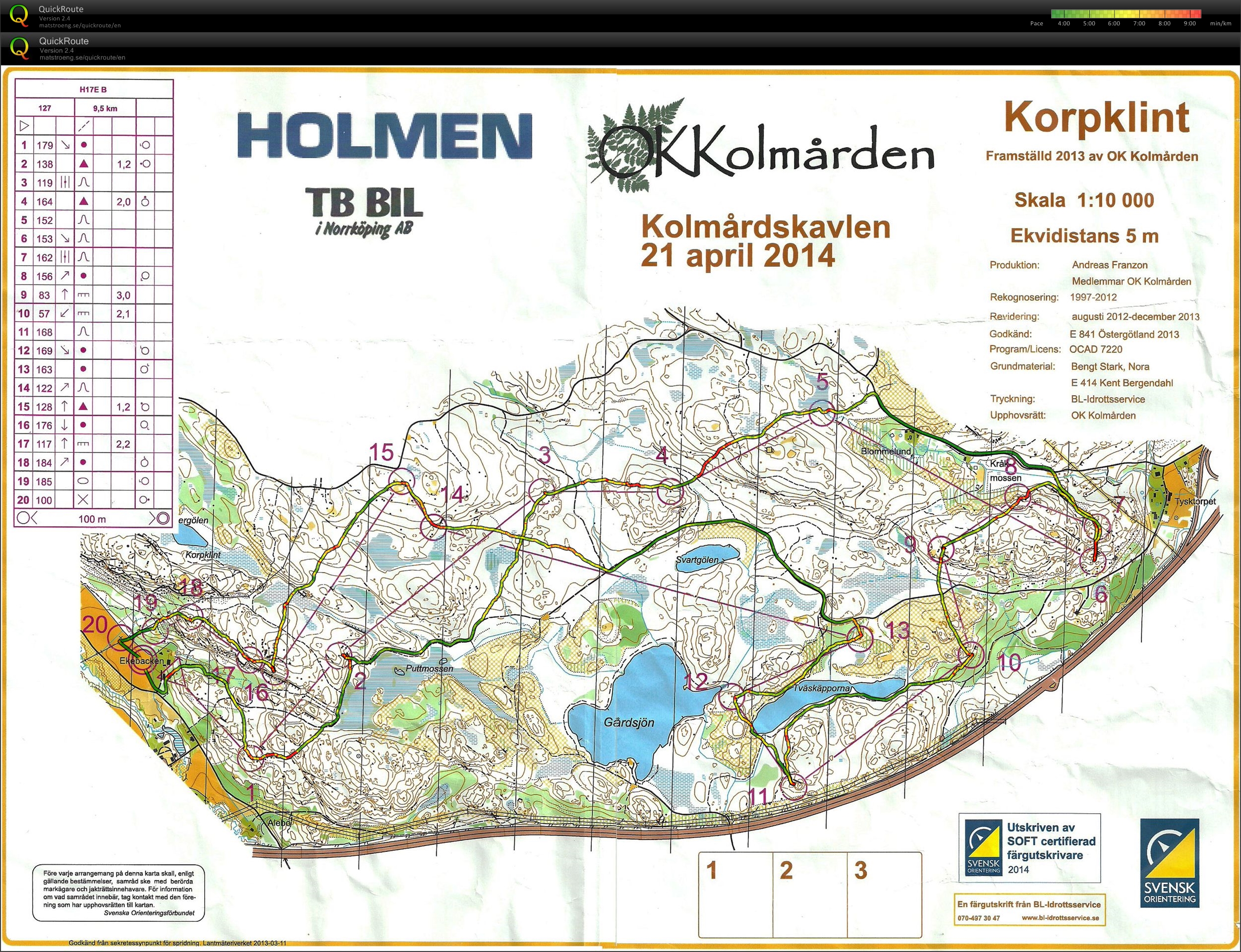 Kolmårdskavlen, 5 etappe, NTNUI 3 (2014-04-21)