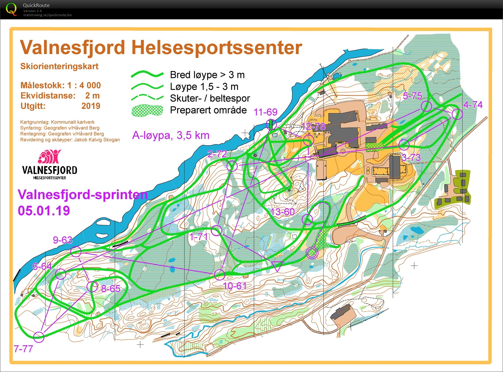 Valnesfjordsprinten Skiorientering (05.01.2020)